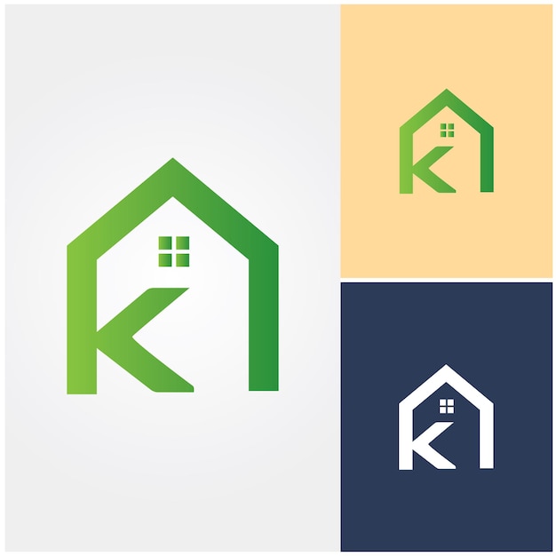 A logo for a home with k and a house