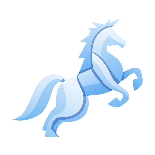 Logo horse gradient colorful style