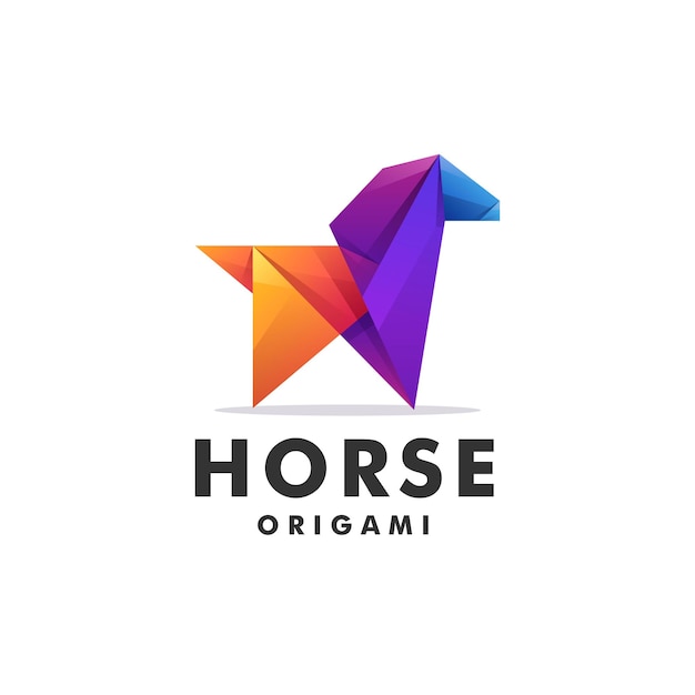  Logo Horse Low Poly Style