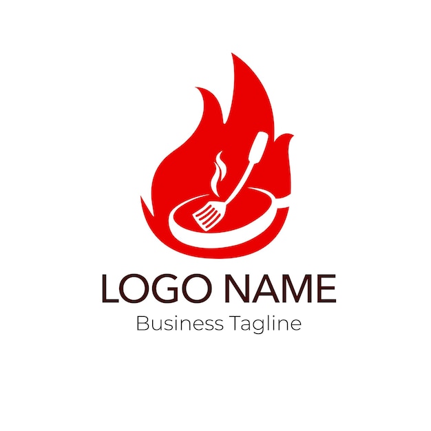 logo hot spicy food design business template collection