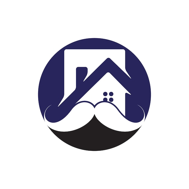 A logo for a house with a mustache