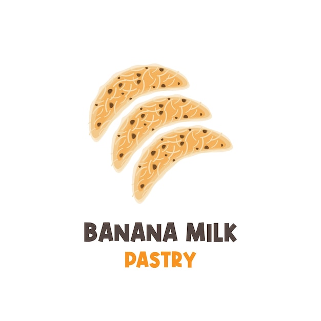 Logo Illustration of a Banana Milk Pastry