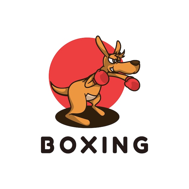  Logo Illustration Boxing Simple Mascot Style.