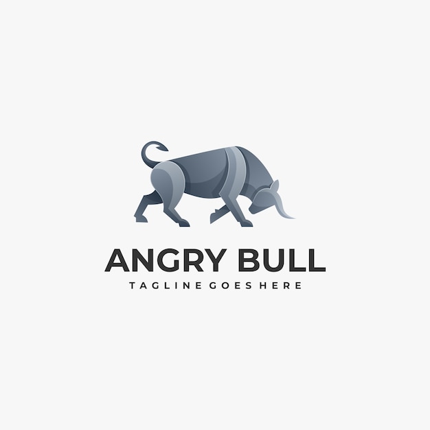 Logo Illustration Bull Gradient Colorful