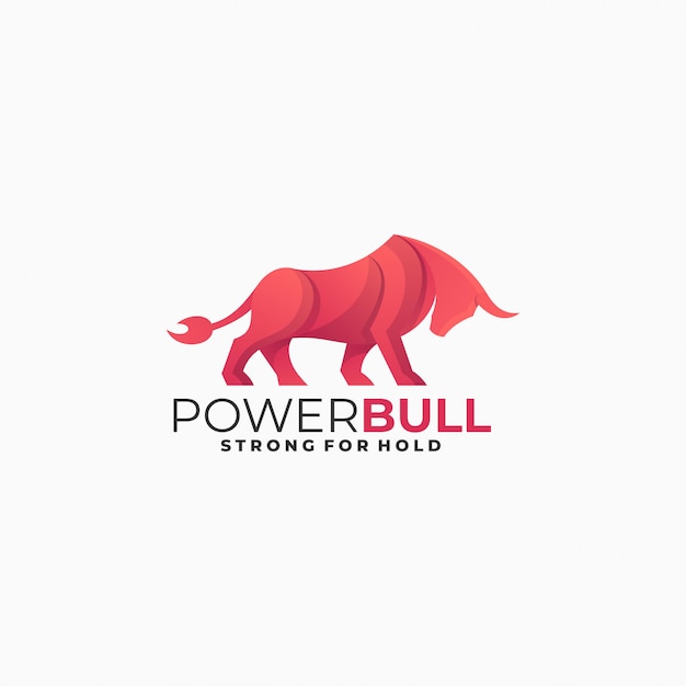 Logo Illustration Bull Gradient Colorful