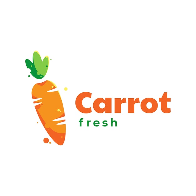   Logo Illustration Carrot Mascot Cartoon Style.