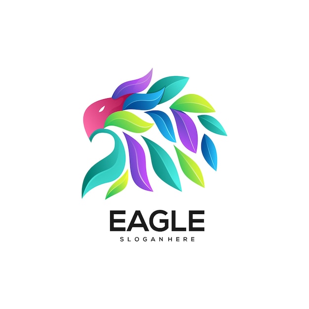 Logo illustration eagle colorful gradient