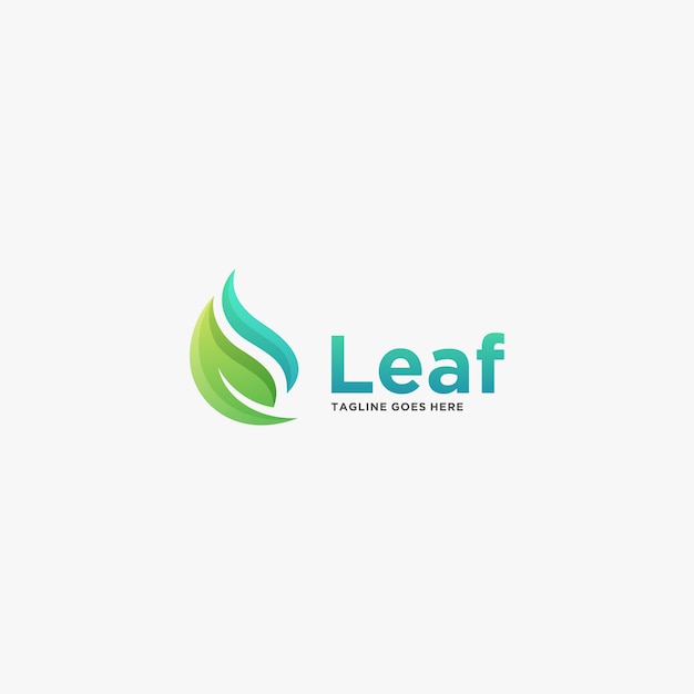   Logo Illustration Leaf Gradient Colorful