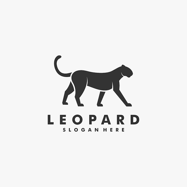 Logo Illustration Leopard Walking