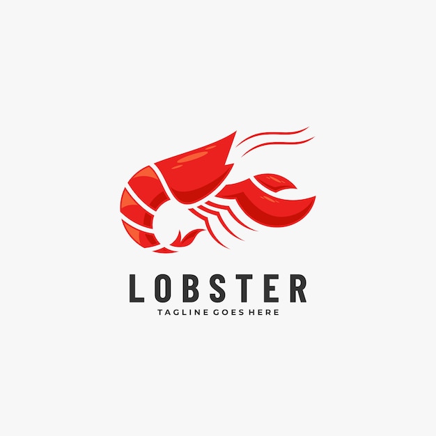  Logo Illustration Lobster Simple Mascot Style