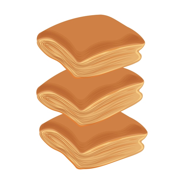 Logo Illustration Pile of puff pastry