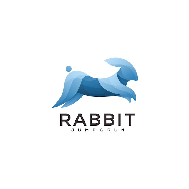 Logo illustration rabbit gradient colorful