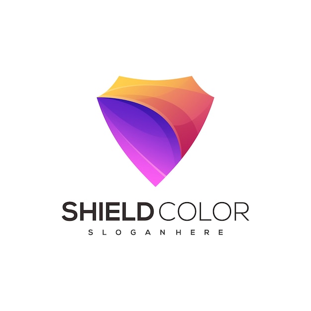 Logo illustration shield gradient colorful