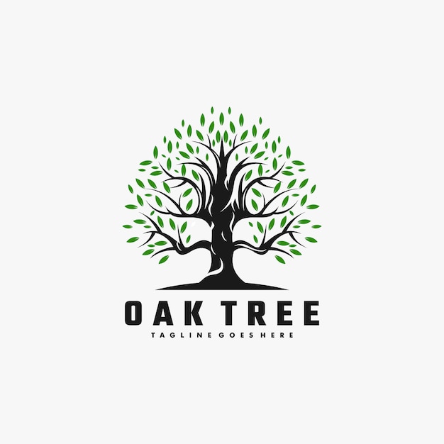  Logo Illustration Tree Color Style.