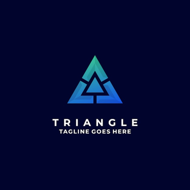 Logo Illustration Triangle Gradient Colorful