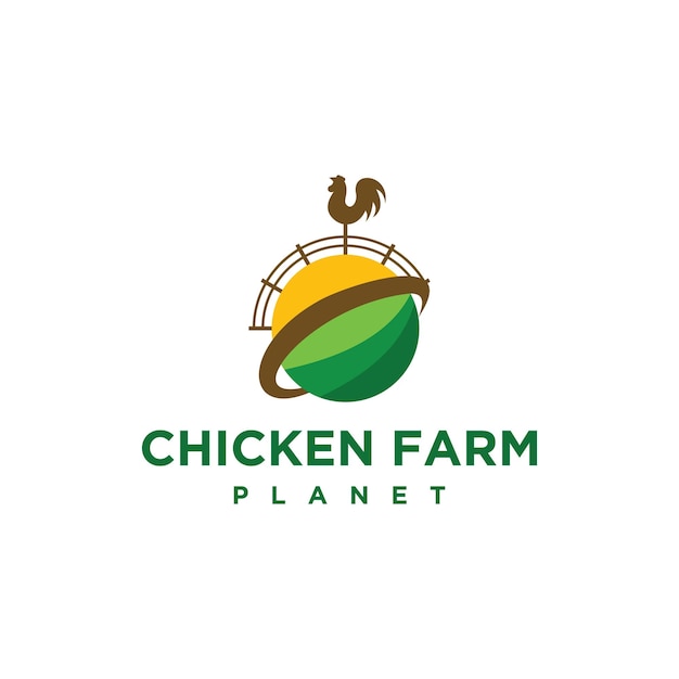 Logo illustration vector graphic of chicken farm