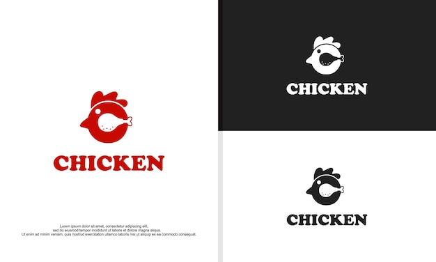 Logo illustration vector graphic of Chicken icon design fit for chicken restaurant etc