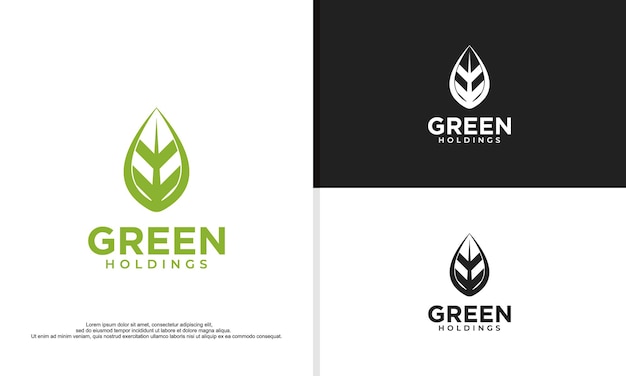 Logo illustration vector graphic of leaf