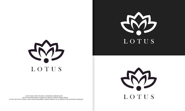 Logo illustration vector graphic of lotus flower