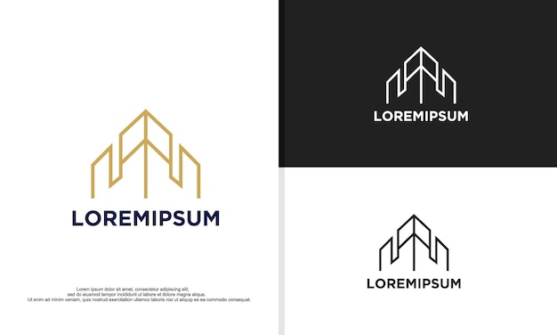 Logo illustration vector graphic of real estate company