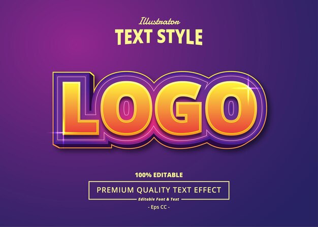 Logo Illustrator Text Effect