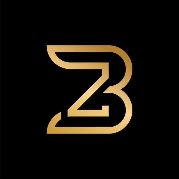 Logo initials letter zb