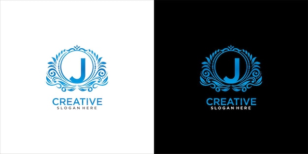 Logo j ornament luxury design