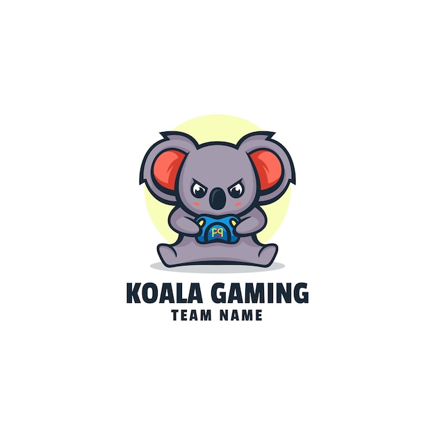 Logo Koala Gaming Mascot Cartoon Style