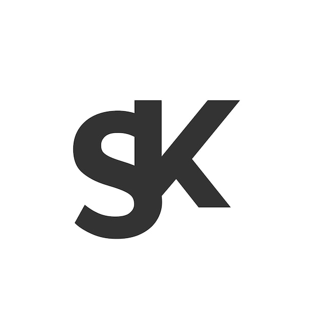 Vector logo kombinate letter sk