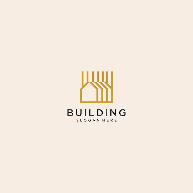 logo leaf house design art template