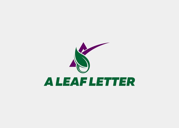 LOGO A LEAF LETTER COMPANY NAME