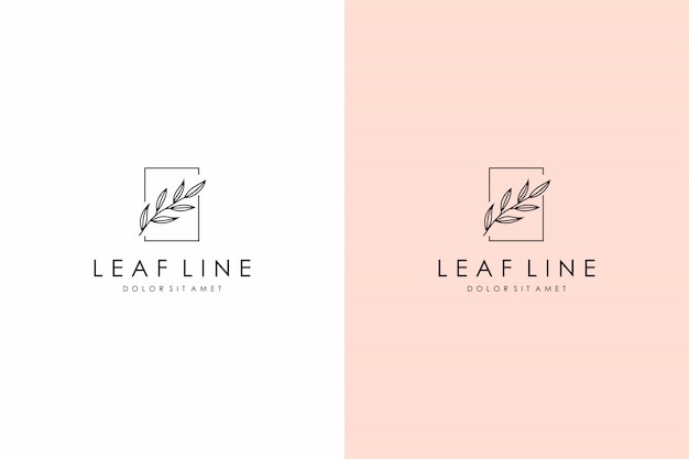 logo  leaf minimalist design