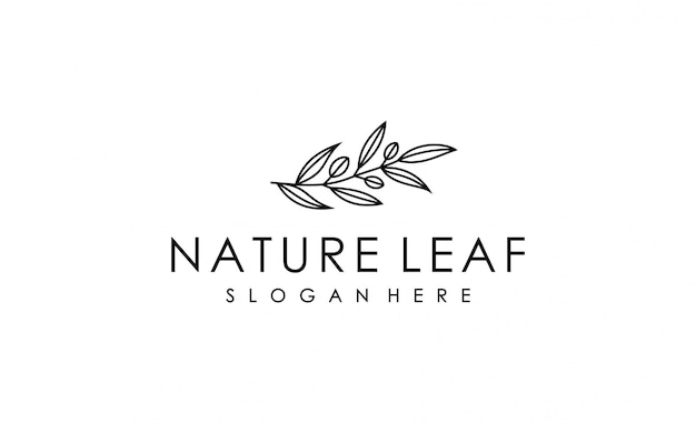 Logo leaf minimalist