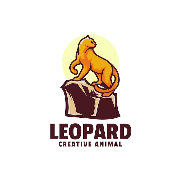  Logo Leopard Simple Mascot Style