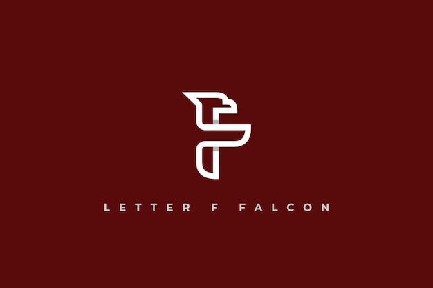 logo letter f monogram falcon