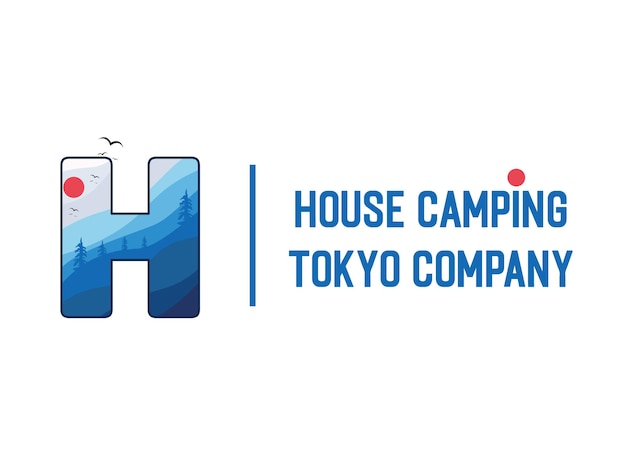 Logo letter H Tokyo camping house company