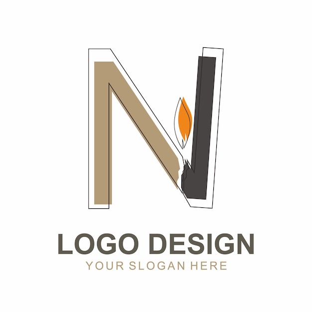 Logo Letter N All elements on this template are editable with vector software