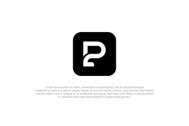 logo letter p and 2 monogram