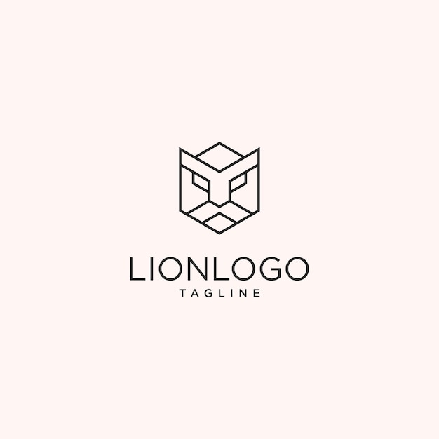 logo lion design art template