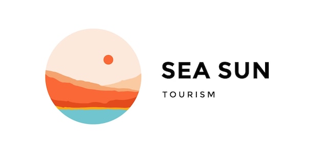 Logo logotype sign Sea sun tourizm