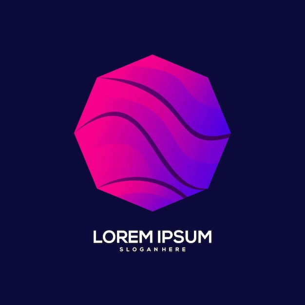 Logo luxury design colorful gradient illustration