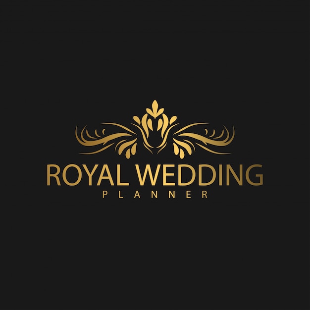 Logo Luxury with Golden Color