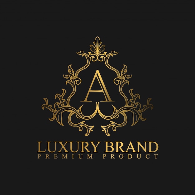 Logo Luxury with Golden Color