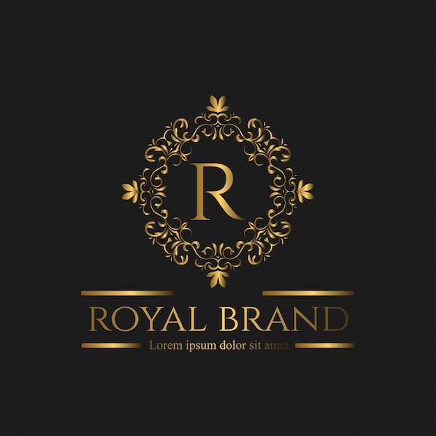 Logo Luxury with Golden Color