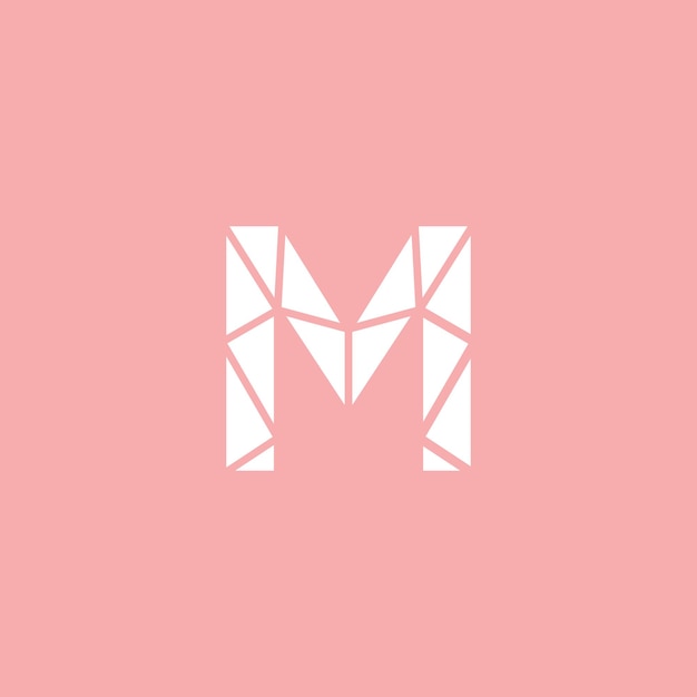 Logo M is white with pink background