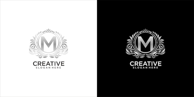 Logo m ornament luxury design