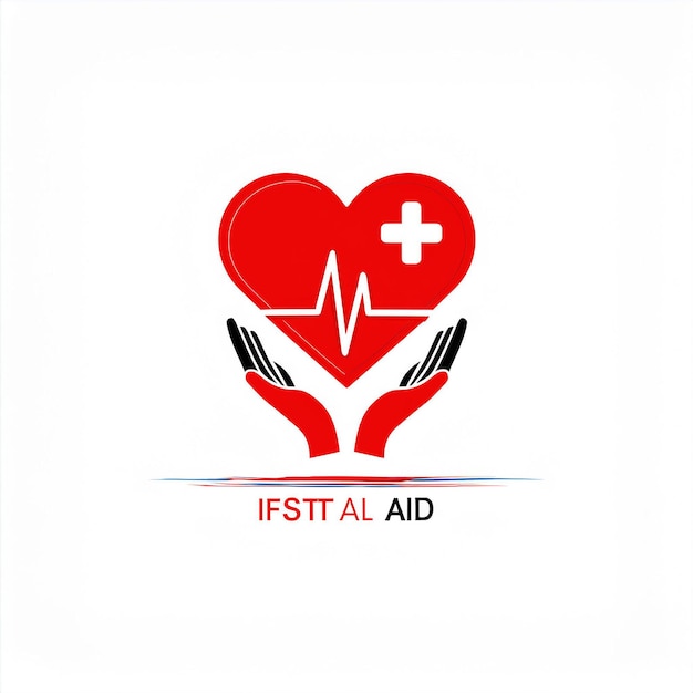 Vector a logo for a medical aid and a red heart