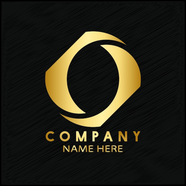 logo mockup in gold for company with tag line