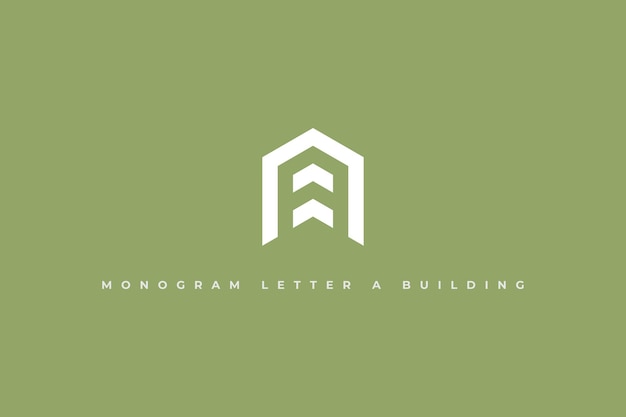 logo monogram letter a building