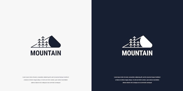 Logo mount peak mountain logo vector